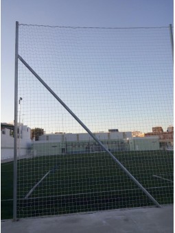 Poste refuerzo metálico galvanizado para red protección sin botes