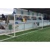 Juego porterías fútbol 11 metálicas trasladables tubo 100 mm reglamentarias