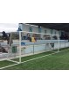 Juego porterías fútbol 11 metálicas trasladables tubo 100 mm reglamentarias