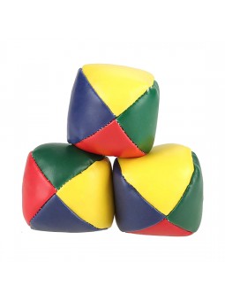 Juego 3 pelotas malabares multicolor