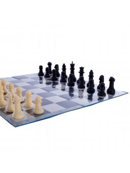 Tablero ajedrez 33 cm plegable -incluye fichas sencillas-
