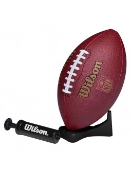 Balón fútbol americano wilson nfl ignition junior con bomba y soporte