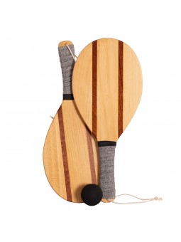 Juego de 2 palas de playa madera softee retro