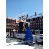 Juego de 2 canastas baloncesto deluxe monotubo tubo 100 trasladable 2 ruedas con carro  -sin tablero, aro
