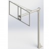 Juego de 2 canastas baloncesto monotubo new tubo 114 mm fijas  -sin tablero, aro- con base de anclaje