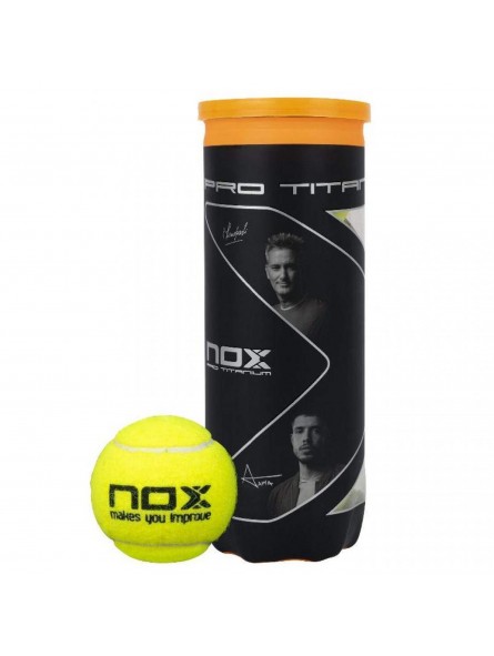 Bote 3 pelotas de pádel nox pro titanium