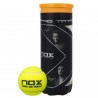Bote 3 pelotas de pádel nox pro titanium