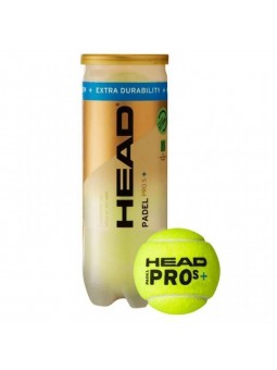 Bote 3 pelotas de pádel head padel pro s+