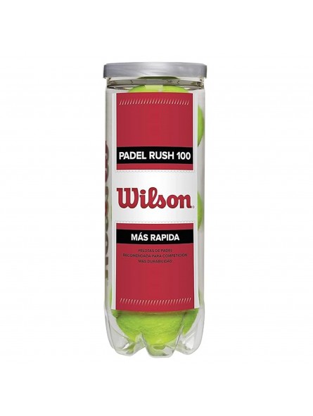 Bote 3 pelotas de pádel wilson rush 100