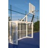 Juego porterias f.sala/balonmano - canasta basket antivandalica blanco