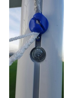 Juego porterías aluminio fútbol 7 120x100 mm fijas