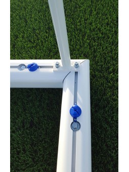 Juego porterías aluminio fútbol 11  120x100 mm trasladables