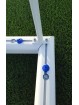 Juego porterías aluminio fútbol 11  120x100 mm trasladables