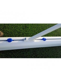 Juego porterías aluminio fútbol 7 90 mm fijas