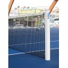 Juego postes tenis fijos aluminio sección cuadrada 80x80mm