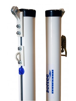 Juego postes tenis trasladables aluminio ø 90mm