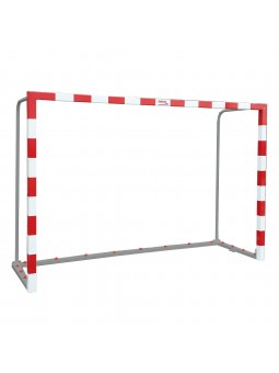 Juego porterías f.sala/balonmano aluminio trasladables 80x80mm con base 80x40mm top
