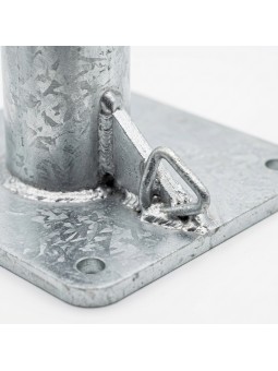 Poste metálico galvanizado 6m para red protección con pletina para atornillar