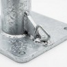 Poste metálico galvanizado 6m para red protección con pletina para atornillar