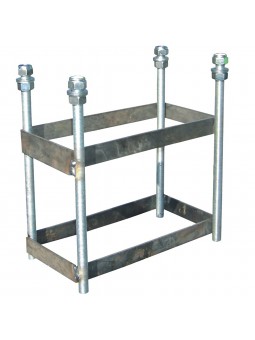 Jgo canastas antivandalicas baloncesto new tubo 114 mm galvanizadas -incluye aros, redes y tableros-