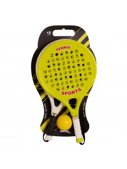 Juego de dos raquetas con pelota softee plio