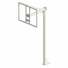 Juego canastas minibasket monotubo new tubo 114 mm fijas  con base para anclaje-sin tablero, aro