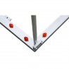 Juego porterías galvanizadas fútbol sala/balonmano metálicas trasladables 80x80mm con base 80x40mm