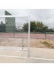 Juego porterías galvanizadas fútbol sala/balonmano metálicas trasladables 80x80mm con base 80x40mm