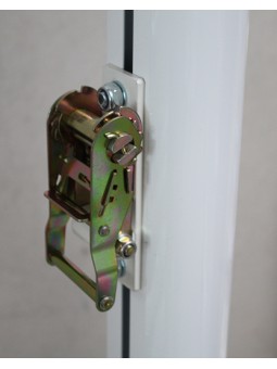 Juego postes voleibol trasladables de aluminio sección cuadrada 80x80mm
