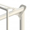 Juego canastas minibasket monotubo new tubo 114 mm fijas  con base para anclaje-sin tablero, aro