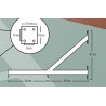 Herraje para escalera horizontal -2 uds-