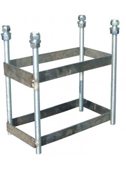 Jgo canastas galvanizadas minibasket monotubo new tubo 114 mm fijas con base anclaje-sin tablero,aro