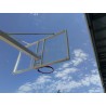 Juego de 2 canastas baloncesto deluxe monotubo fijas con base para anclaje -sin tablero ni aro-