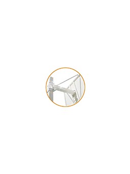 Juego de 2 canastas baloncesto deluxe monotubo fijas con base para anclaje -sin tablero ni aro-