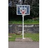 Juego de 2 canastas minibasket deluxe monotubo tubo 100 fijas con base para anclaje -sin tablero ni aro-