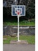 Juego de 2 canastas minibasket deluxe monotubo tubo 100 fijas con base para anclaje -sin tablero ni aro-