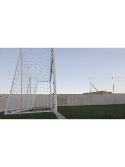 Juego porterías fútbol 11 metálicas trasladables tubo 100 mm reglamentarias