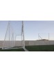 Juego porterías fútbol 11 metálicas trasladables tubo 100 mm reglamentarias
