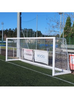 Juego porterías aluminio fútbol 7  120x100 mm trasladables