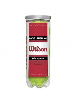 Bote 3 pelotas de pádel wilson rush 100