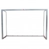 Juego porterías galvanizadas fútbol sala/balonmano metálicas trasladables 80x80mm con base 80x40mm