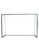 Juego porterías galvanizadas fútbol sala/balonmano metálicas trasladables 80x80mm con base 80x40mm