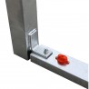 Juego porterías galvanizadas fútbol sala/balonmano metálicas trasladables 80x80mm con base 80x40mm