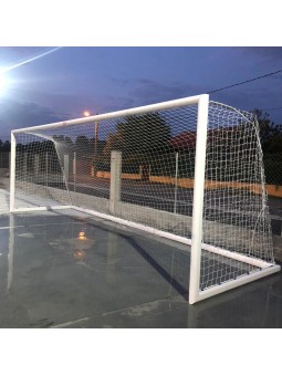 Juego porterías aluminio fútbol 11  120x100 mm trasladables