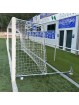 Juego porterías aluminio fútbol 7 90 mm abatibles con arquillos cincados