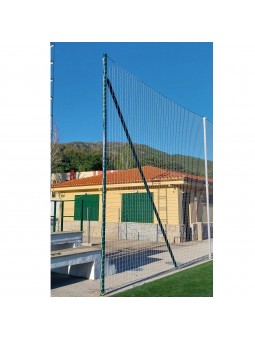 Poste refuerzo metálico para red protección sin botes