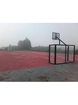 Juego de 2 porterías f.sala/balonmano - canasta basket verde