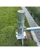 Juego porterías aluminio fútbol 7 90 mm abatibles con arquillos cincados