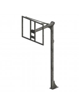 Jgo canastas antivandalicas minibasket new tubo 114 mm galvanizadas -incluye aros, redes y tableros-
