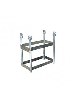 Jgo canastas galvanizadas baloncesto monotubo new tubo 114 mm fijas con base anclaje-sin tablero,aro